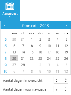 Aangepaste periode instellen