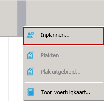 Optie Inplannen