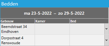 Icoon om bedden bij een gebouw te verbergen