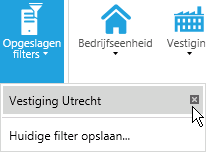 Een opgeslagen filter verwijderen