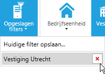 Een opgeslagen zoekopdracht verwijderen
